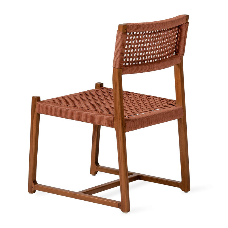 Chaise d'extérieur Kuwana Amber Wood — Cinnamon Weave