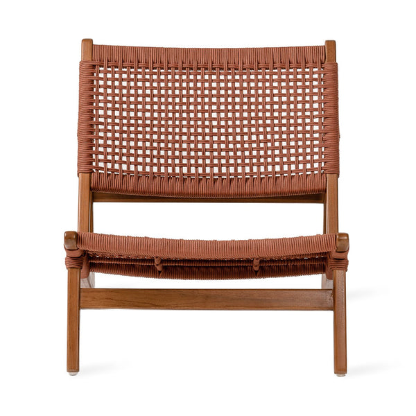 Fauteuil d'extérieur Kuwana Amber Wood — Cinnamon Weave