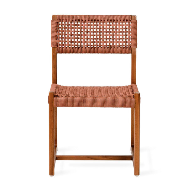 Chaise d'extérieur Kuwana Amber Wood — Cinnamon Weave