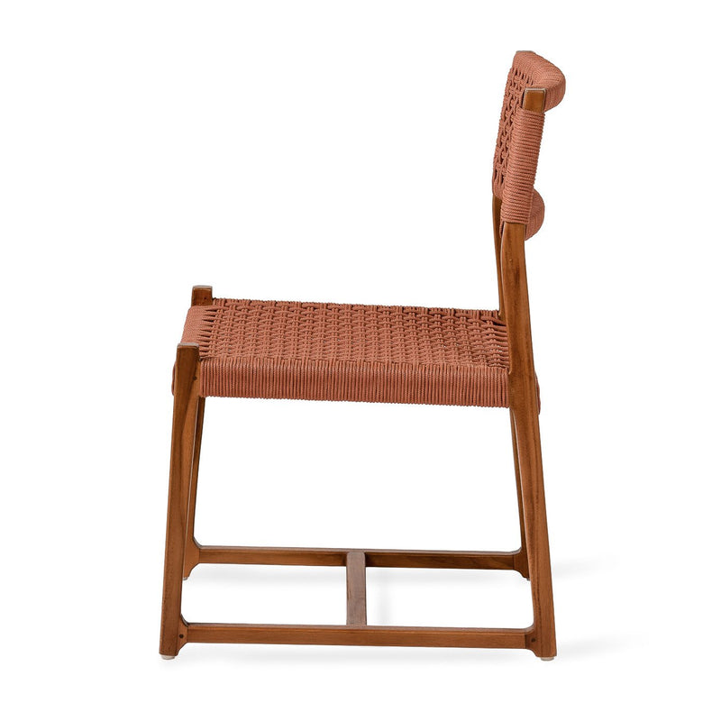 Chaise d'extérieur Kuwana Amber Wood — Cinnamon Weave