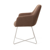 Chaise de diner Hiroo Cross Steel — Rustic Rye