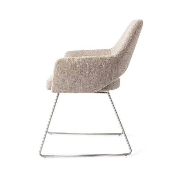 Chaise de diner Yanai Slide Steel — Biscuit Beach