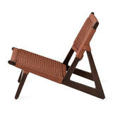 Fauteuil d'extérieur Kuwana Espresso Wood — Cinnamon Weave