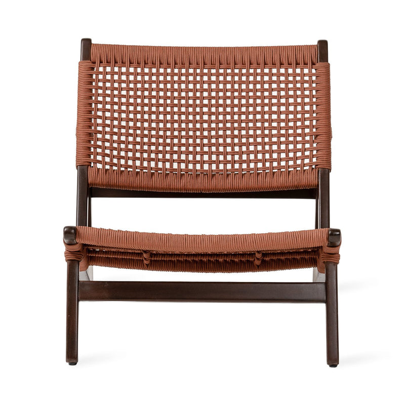 Fauteuil d'extérieur Kuwana Espresso Wood — Cinnamon Weave