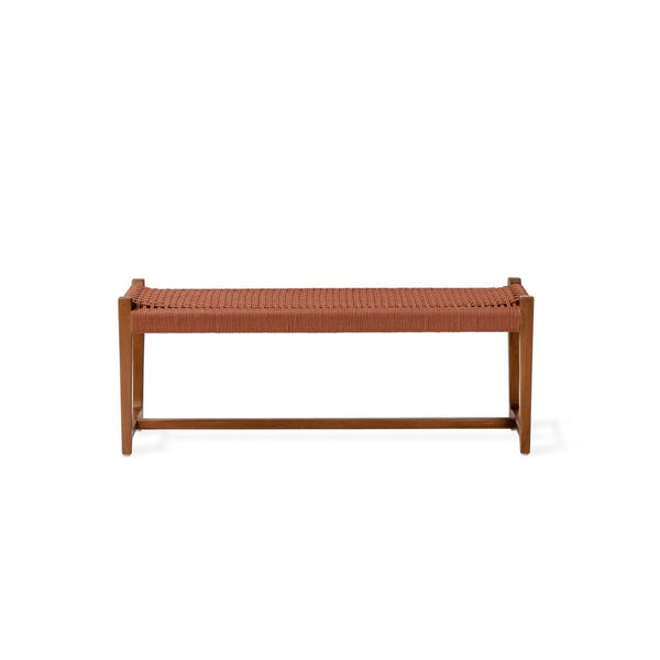 Banc d'extérieur Kuwana Amber Wood — Cinnamon Weave