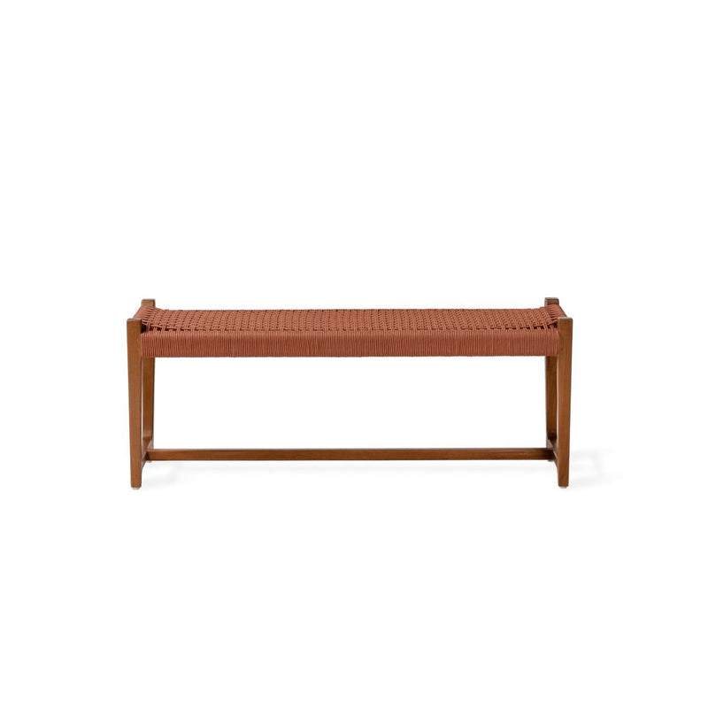 Banc d'extérieur Kuwana Amber Wood — Cinnamon Weave