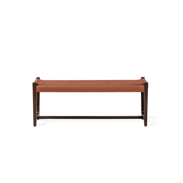 Banc d'extérieur Kuwana Espresso Wood — Cinnamon Weave