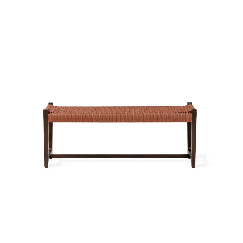 Banc d'extérieur Kuwana Espresso Wood — Cinnamon Weave