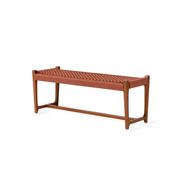 Banc d'extérieur Kuwana Amber Wood — Cinnamon Weave