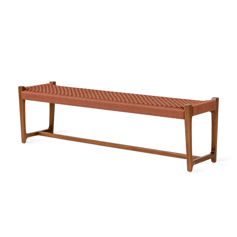 Banc d'extérieur Kuwana Amber Wood — Cinnamon Weave