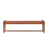 Banc d'extérieur Kuwana Amber Wood — Cinnamon Weave