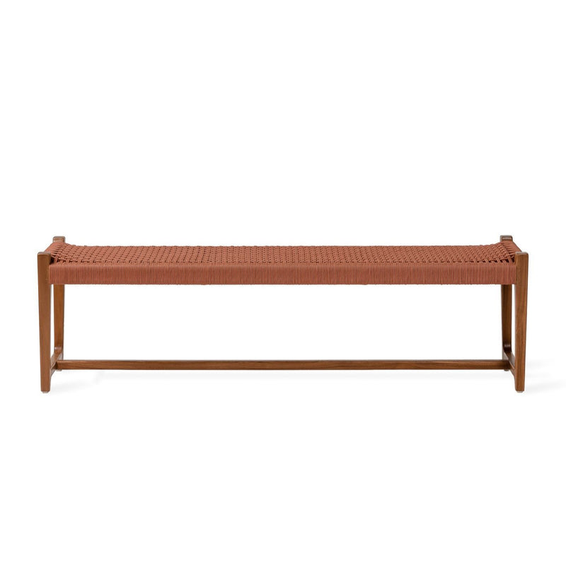 Banc d'extérieur Kuwana Amber Wood — Cinnamon Weave