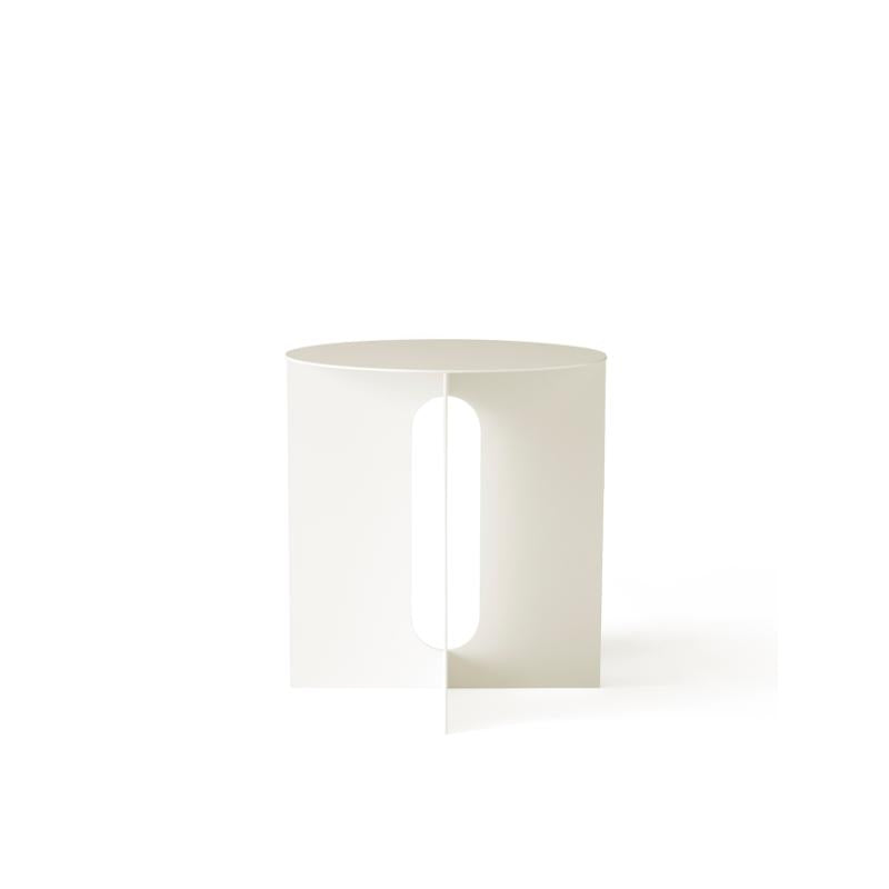 Table d'appoint en marbre Androgyne — Blanc & Crystal Rose