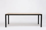Table Punto à rallonge 100x100cm Noir — Hêtre teinté