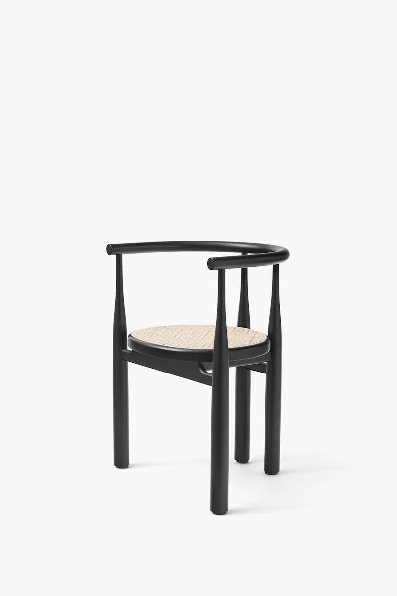 Chaise Bukowski w. French Cane — Black