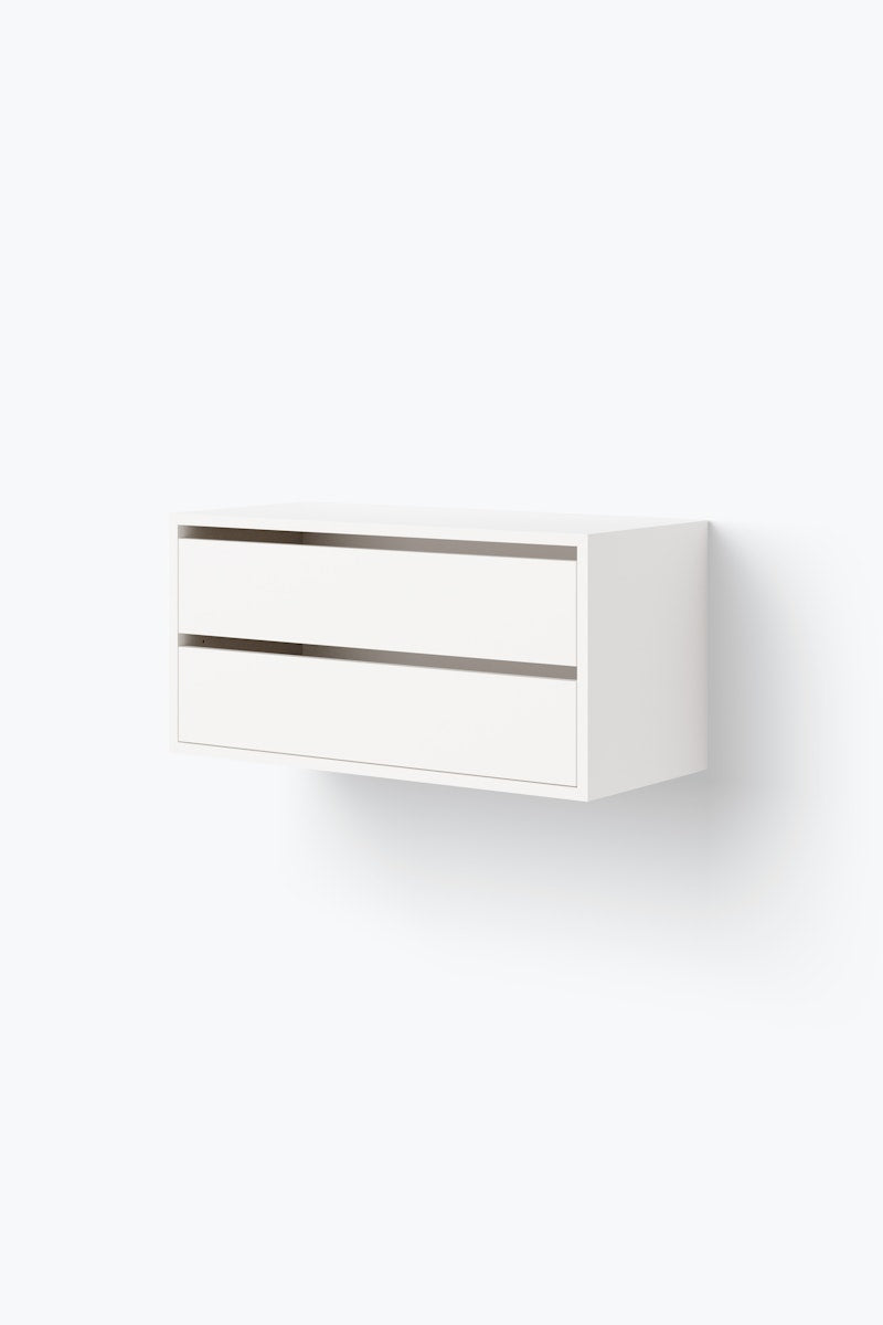 Cabinet Low w. Drawers — White