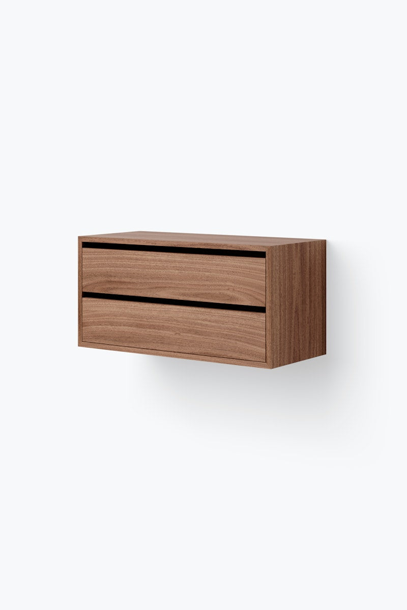 Cabinet Low w. Drawers — Walnut