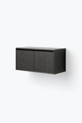 Cabinet Low w. Doors — Black Ash