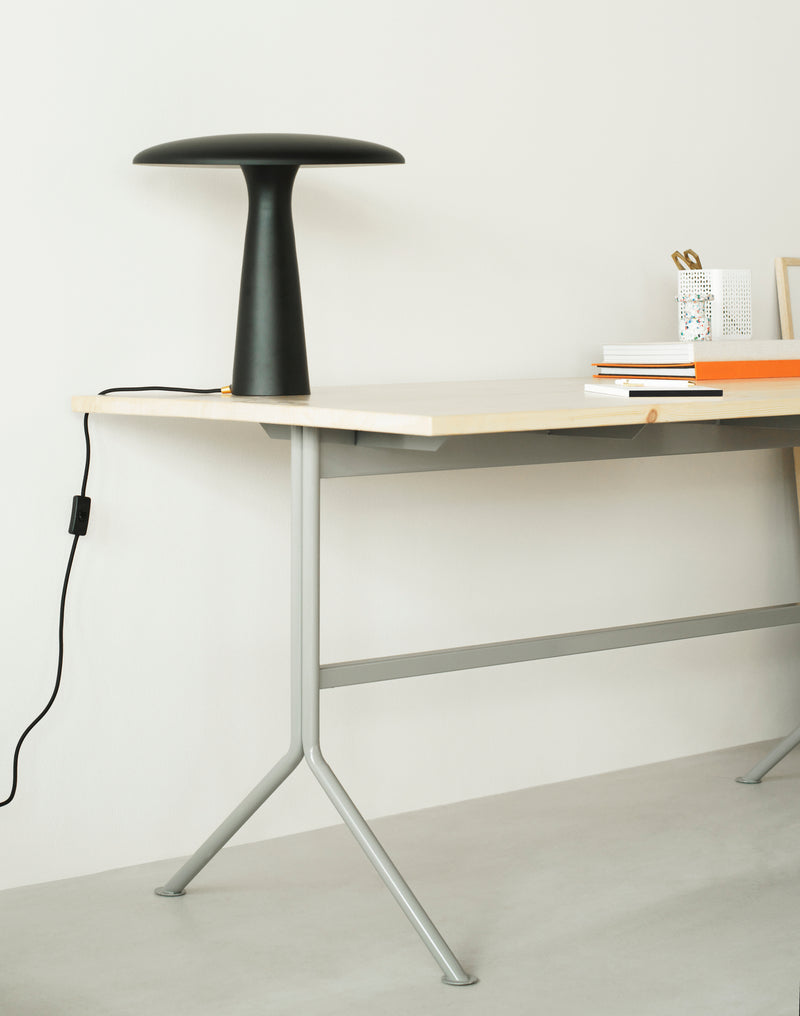 Bureau Kip Acier gris — Pin