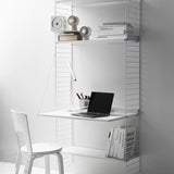 Bureau modulable 80x200x58 Combinaison A — Blanc