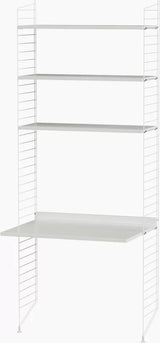 Bureau modulable 80x200x58 Combinaison A — Blanc