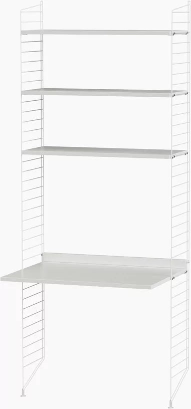 Bureau modulable 80x200x58 Combinaison A — Blanc