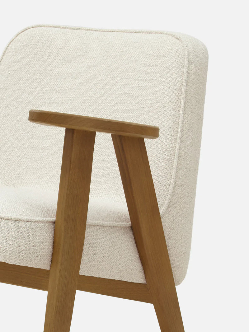 Fauteuil 366 — Tissu bouclé Crème