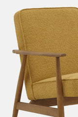 Fauteuil Fox — Tissu bouclé Moutarde