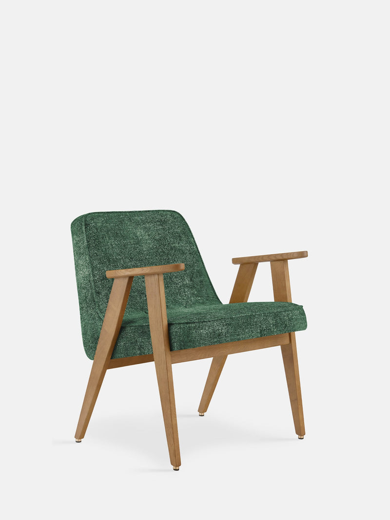 Fauteuil 366 — Tissu marble Vert bouteille