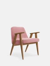 Fauteuil 366 — Velours Rose poudré