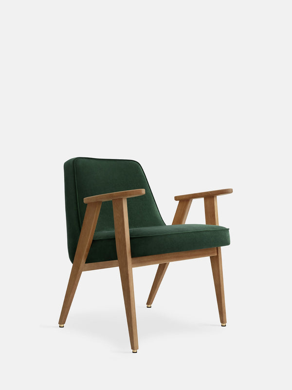 Fauteuil 366 — Velours Vert bouteille