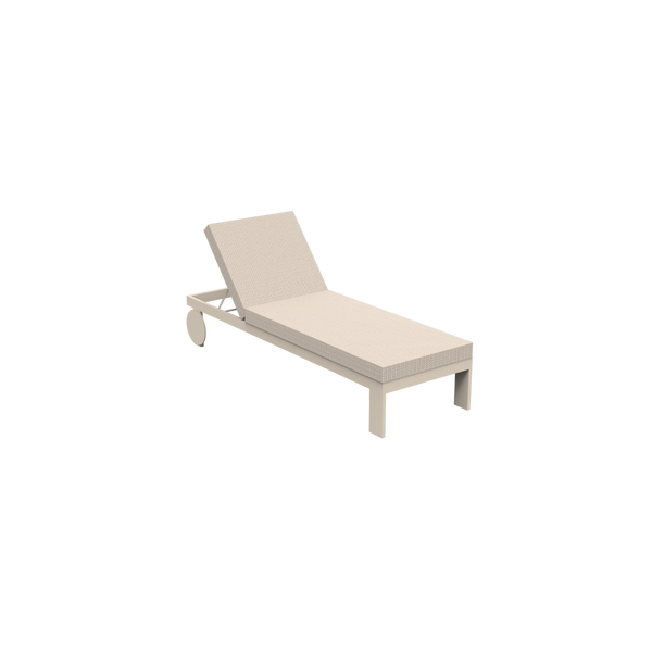 Chaise longue Outdoor Posidonia — Ecru
