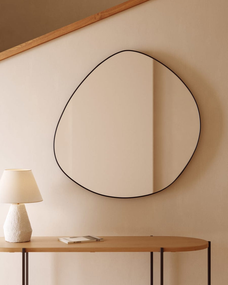 Miroir Anera — en métal noir 93 x 90 cm