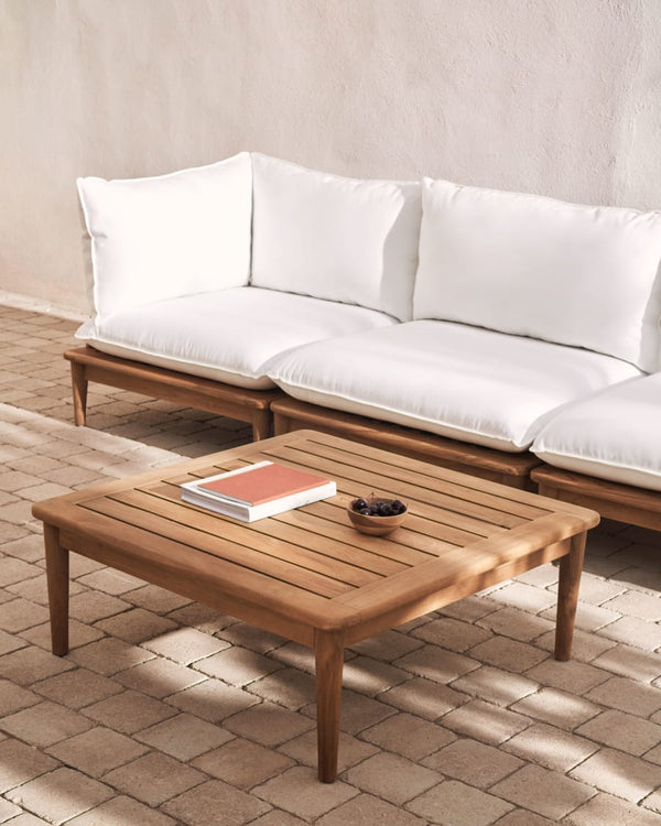 Table basse Portitxol — en bois de teck massif 80 x 80 cm