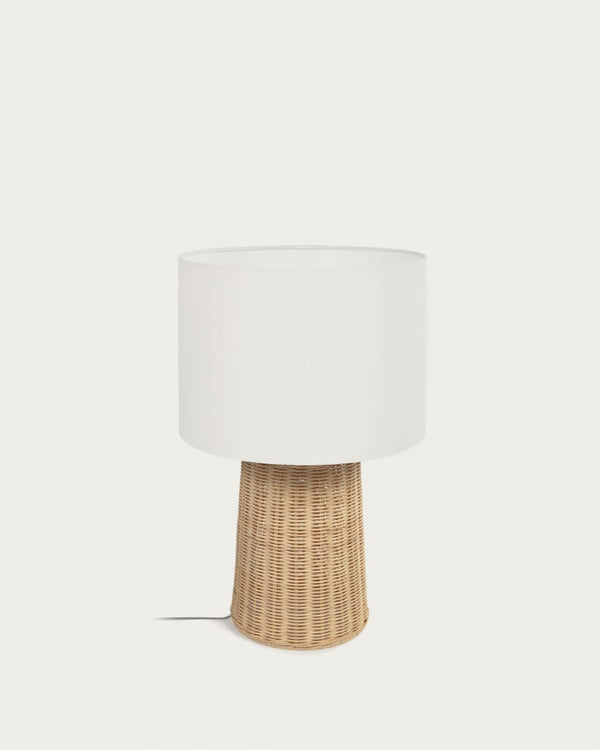 Lampe de table Kimjit — en rotin finition naturelle