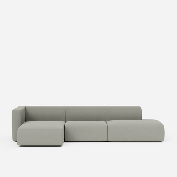 Canapé d'angle Agar - Coton lin — Grey