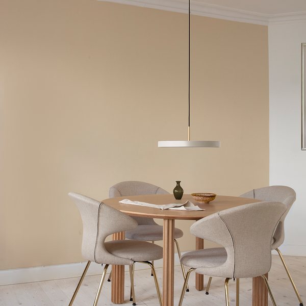 Suspension Asteria - brass — Pearl white