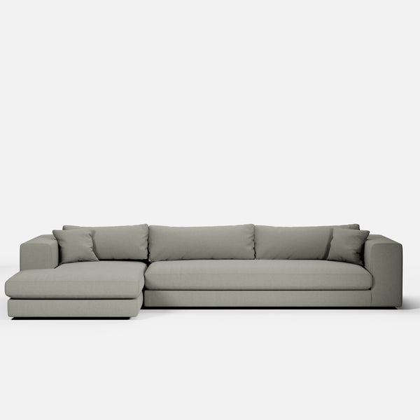 Canapé d'angle Bellechasse - Coton lin — Grey