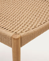 Chaise Analy — en bois de chêne FSC 100% avec finition naturelle et siège en corde