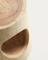 Table d'appoint Halker — en bois de mungur massif Ø 30 cm