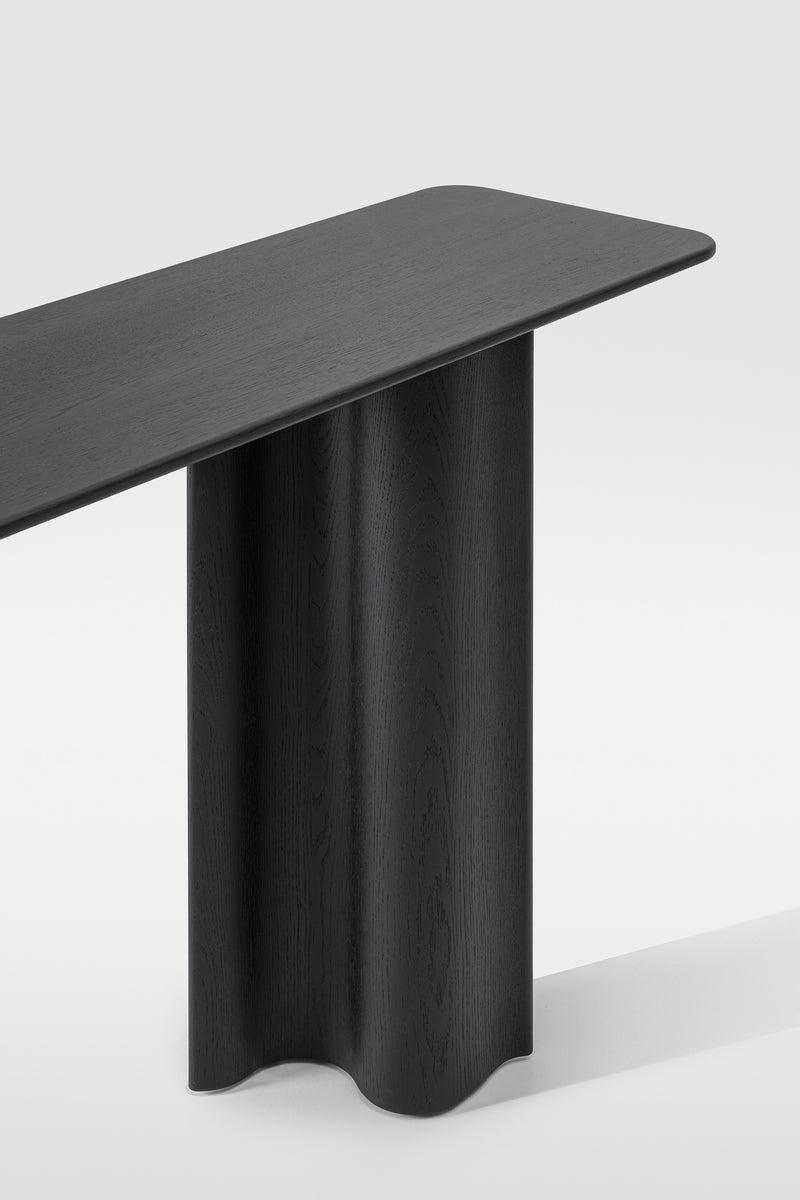 Console Curtain — Chêne teinté noir graphite