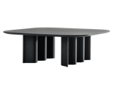 Table basse Curtain Couch (carré) — Chêne teinté noir graphite