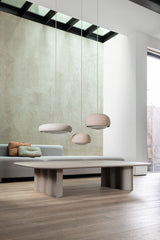 Table basse Curtain Couch (rectangulaire) — Chêne teinté gris chaud clair
