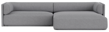 Canapé d'angle Bolster divan droit — Sydney light grey 91