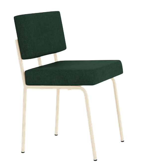 Chaise de diner Monday sans accoudoirs métal sable — Cube green 58