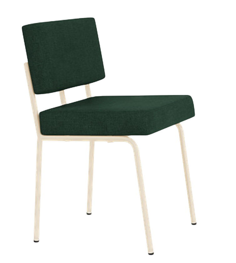 Chaise de diner Monday sans accoudoirs métal sable — Cube green 58