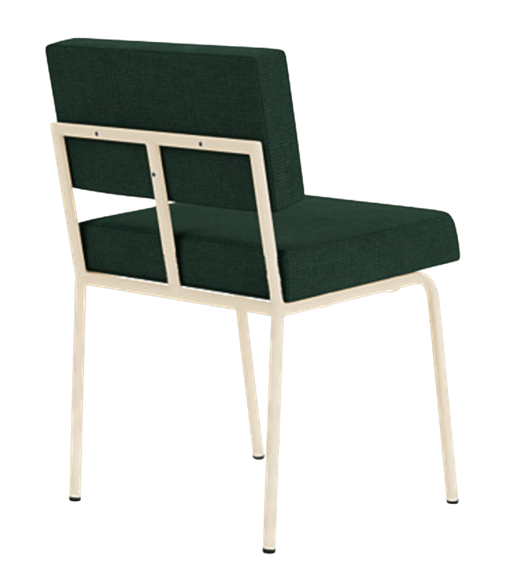 Chaise de diner Monday sans accoudoirs métal sable — Cube green 58