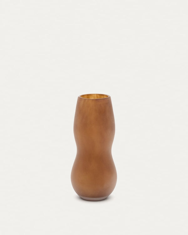 Vase NUMA — Verre marron clair 32 cm