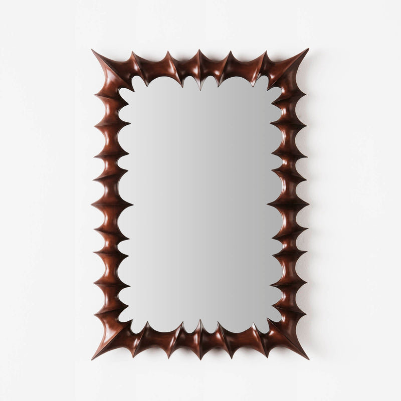 Brutalist Miroir Small Natural Wood