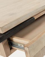 Bureau Thinh — en bois d'acacia massif et pieds en acier noir 125 x 60 cm
